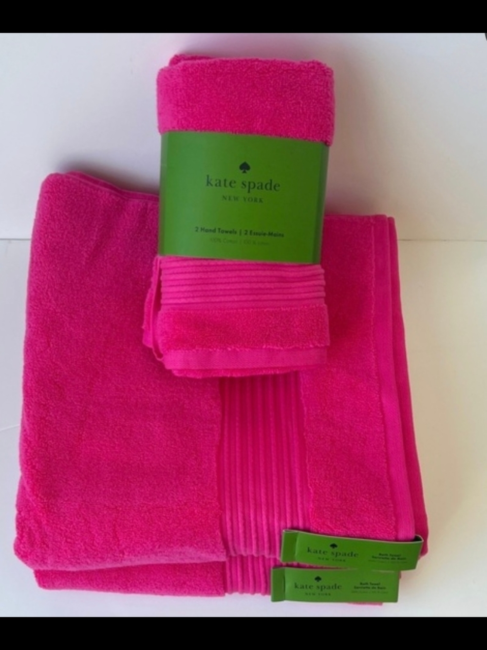 kate spade New York Hot Pink Towel Set